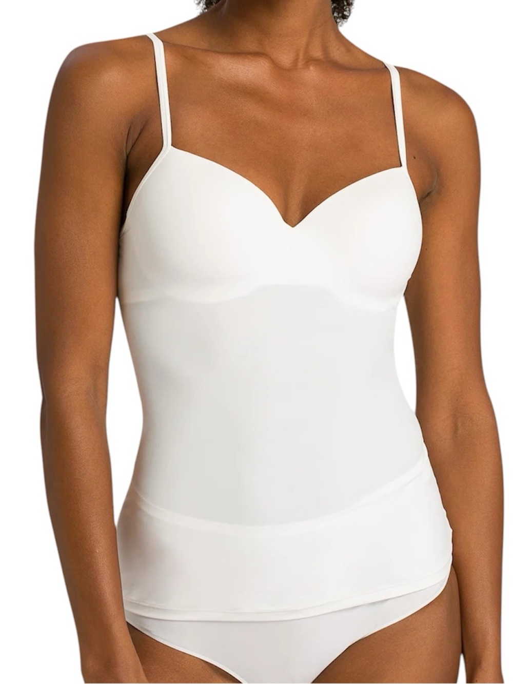 Hanro Allure Soft Luxury Versatile Wear Padded Bra Camisole Off White 34A
